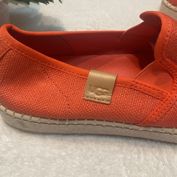UGG Womens Size 9.5 Luciah Espadrille Stitch Slip Ons Orange - Picture 2 of 10